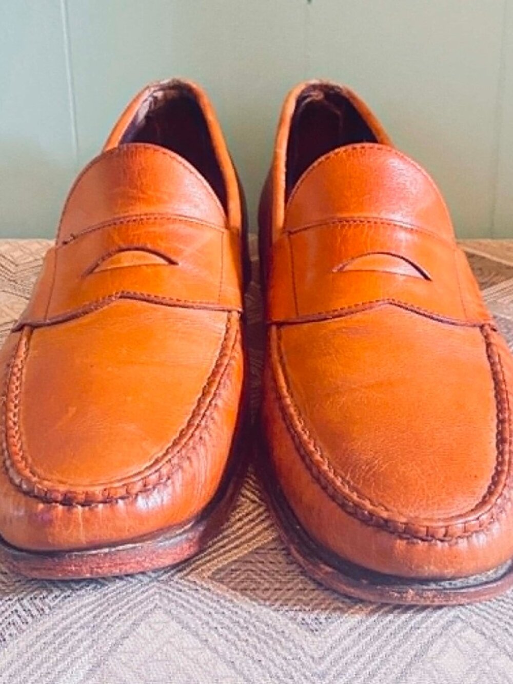 Allen Edmonds Brown Penny Loafers Leather Slip Dress Shoes Size 11